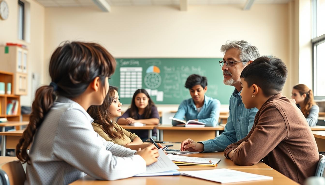 Structured study materials and learning resources on a desk